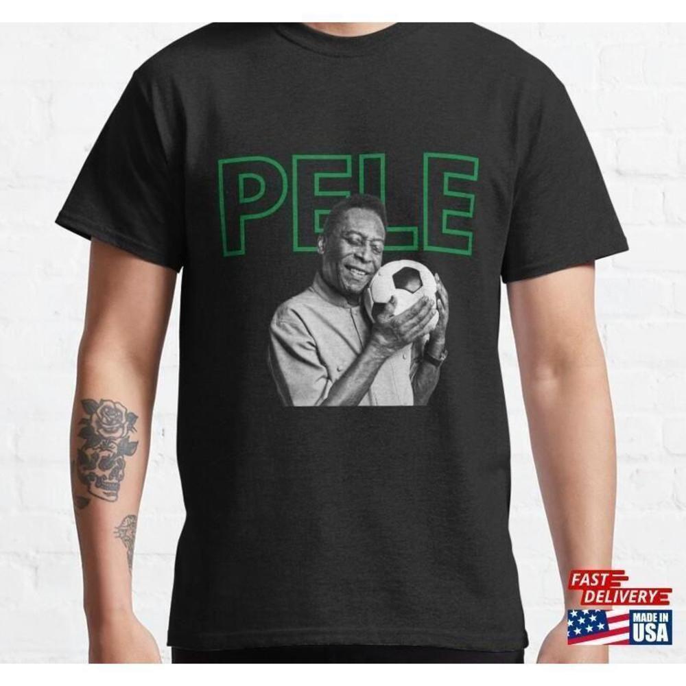 Rip Legendary Pele Soccer Icon Tribute Graphic T-Shirt